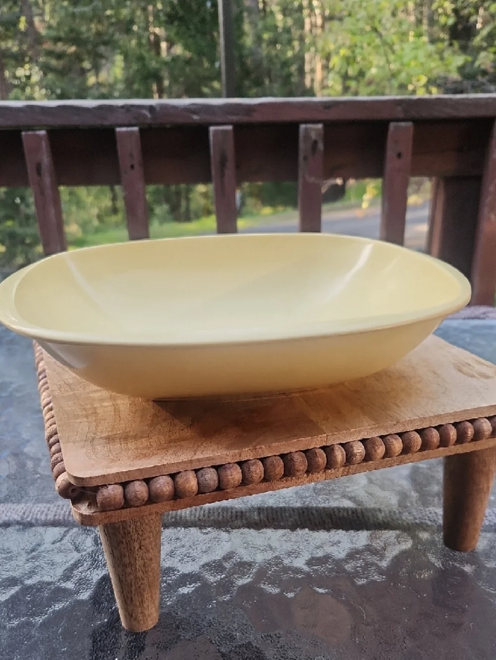 Vintage Yellow Melmac Shallow Kitchen Bowl - MCM / Grandmacore